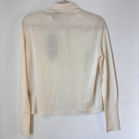 Jenni Kayne Grayson Pullover Ivory Medium Long Sleeves 100% Merino Wool NWT - Picture 4 of 7